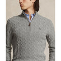 CABLE ZIP LAINE/CACHEMIRE – FAWN GREY HEATHER