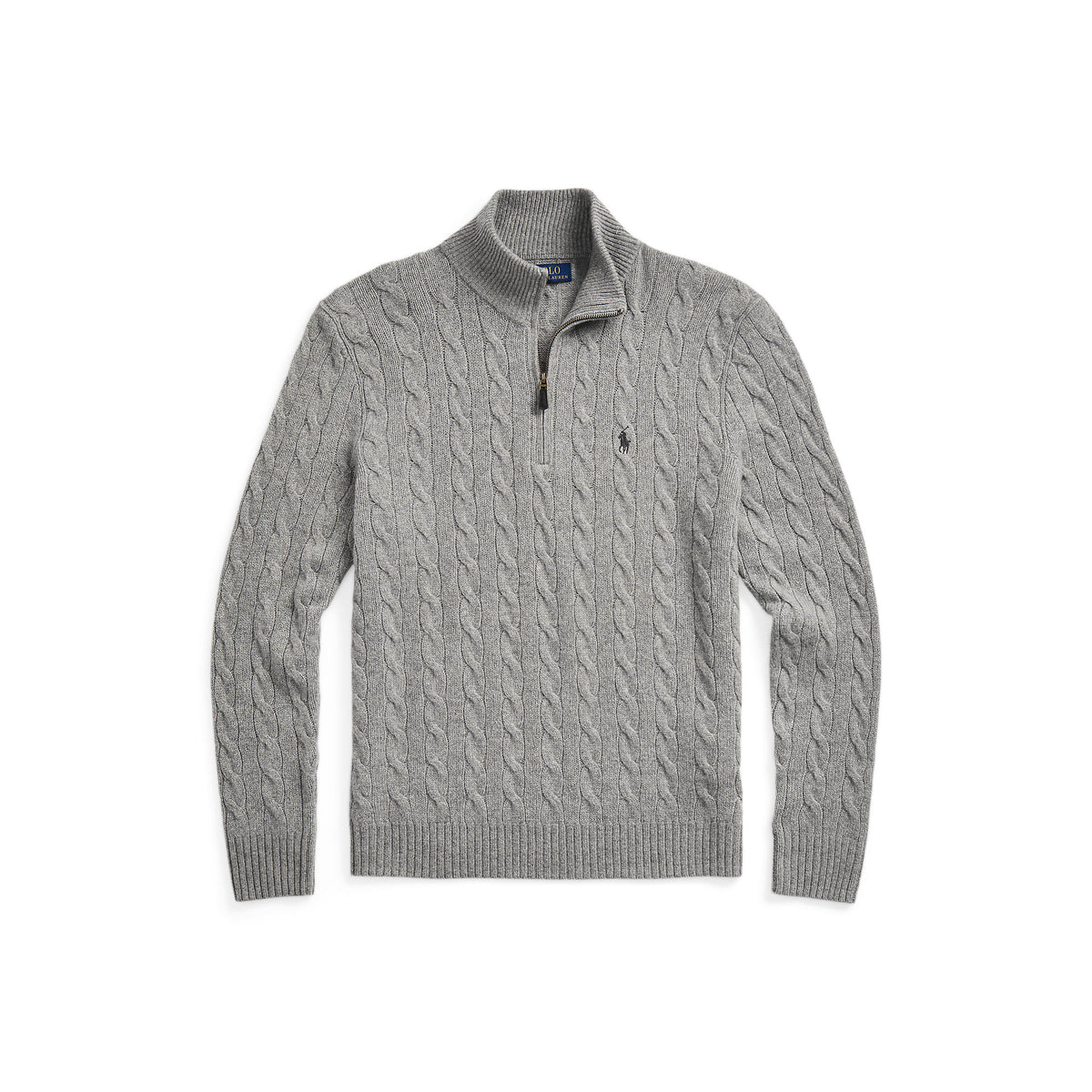CABLE ZIP LAINE/CACHEMIRE – FAWN GREY HEATHER