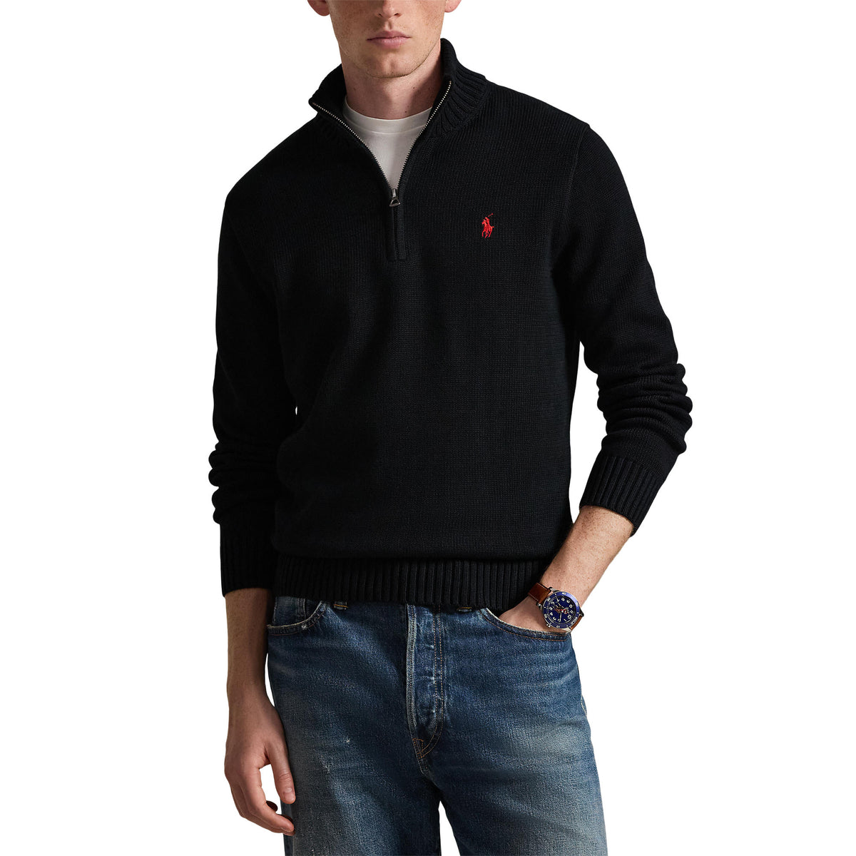 PULL ZIP – POLO BLACK