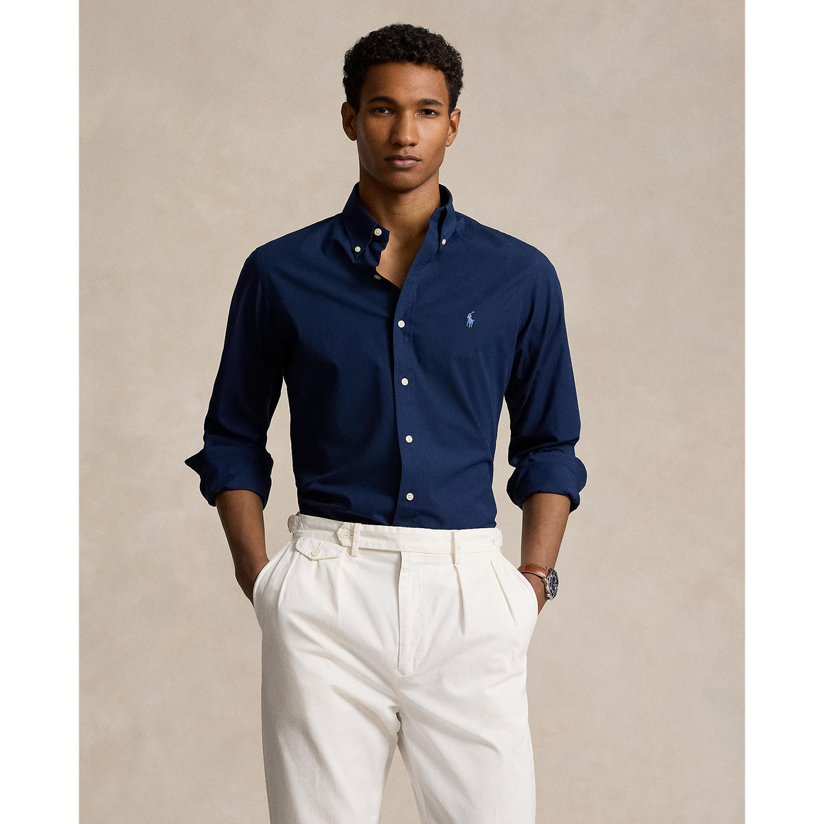 CHEMISE POPELINE – NEWPORT NAVY