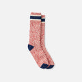 Wool Blend Ragg Crew - Red/Navy