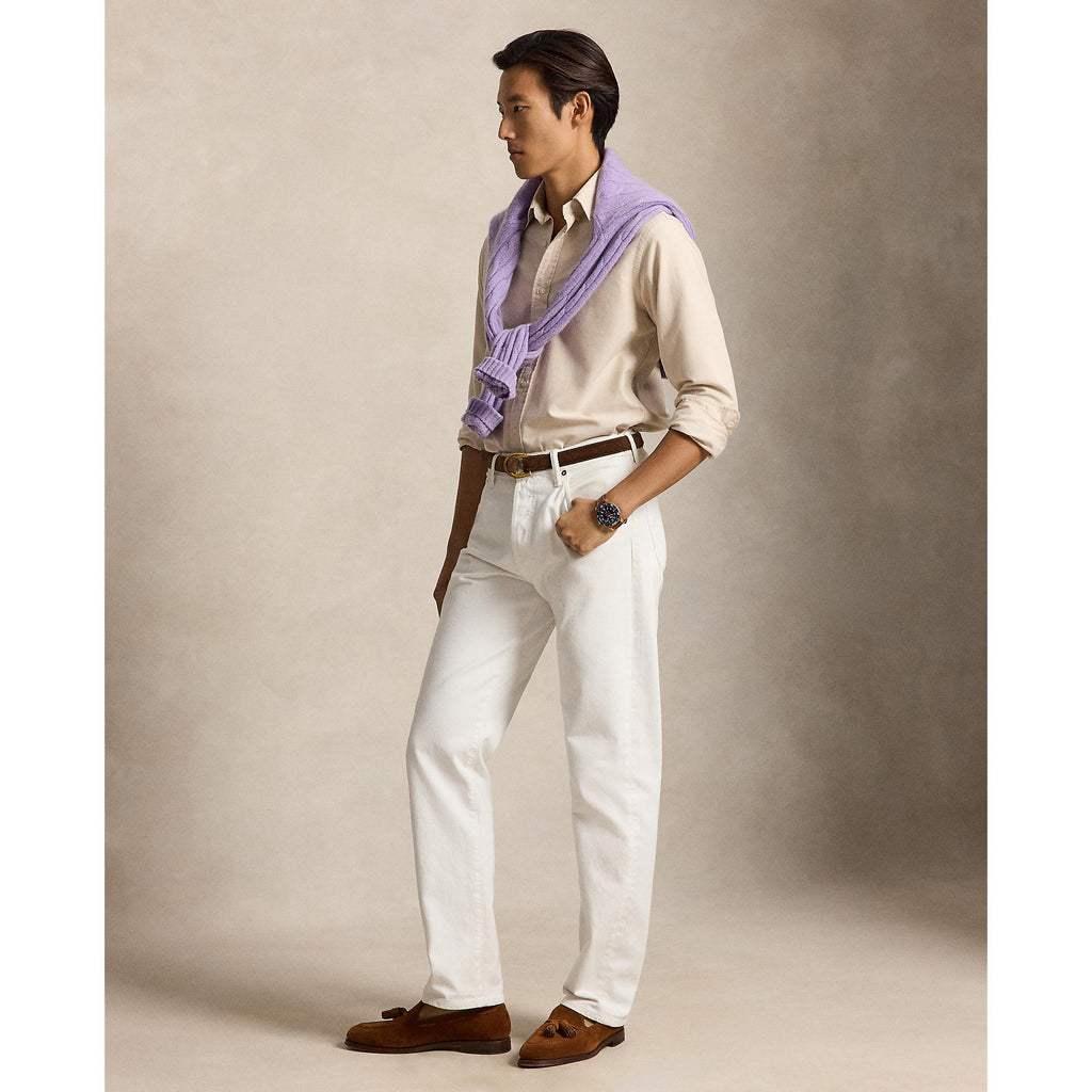 CHEMISE OXFORD – CAMEL / WHITE