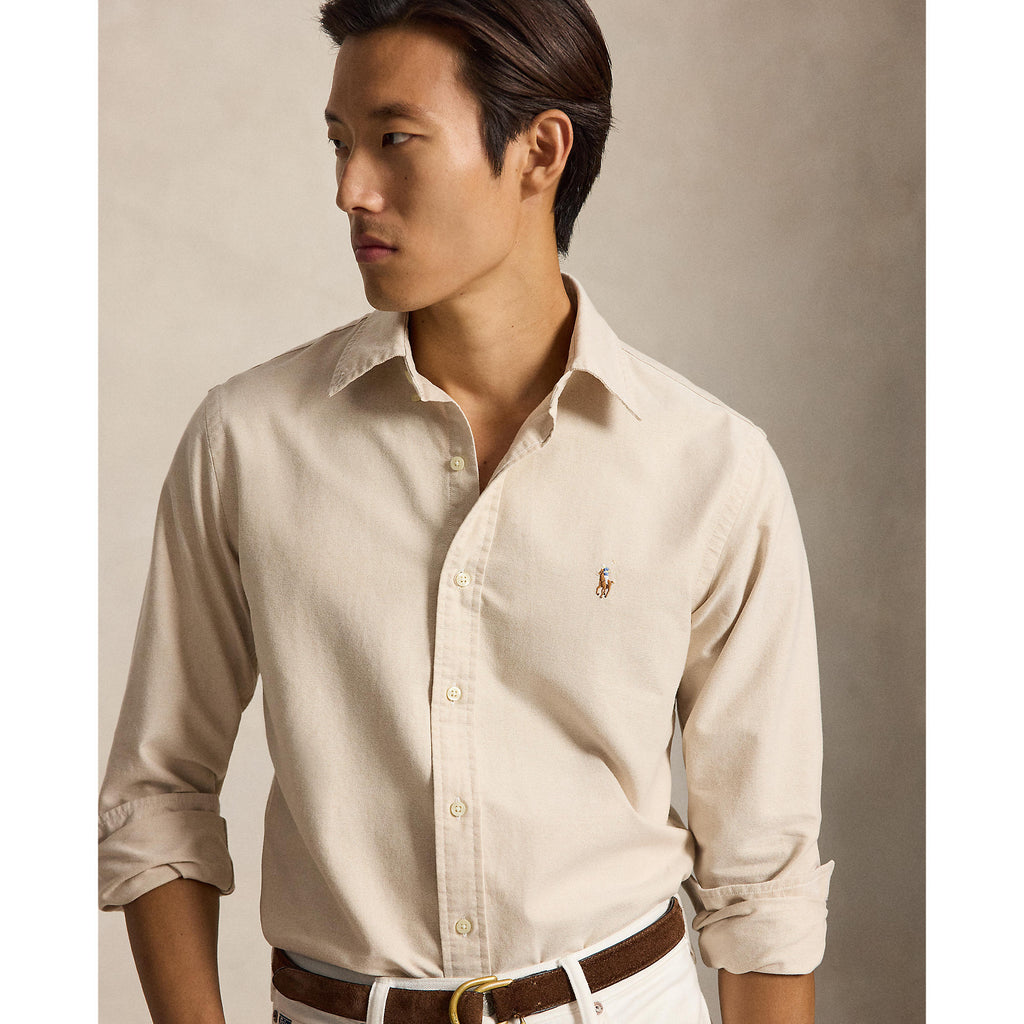 CHEMISE OXFORD – CAMEL / WHITE