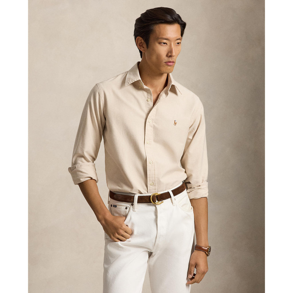 CHEMISE OXFORD – CAMEL / WHITE