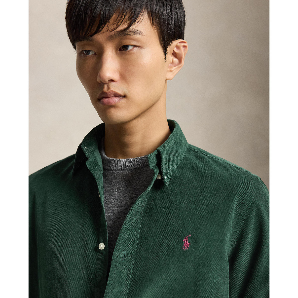 CHEMISE VELOURS – MOSS AGATE / WINE