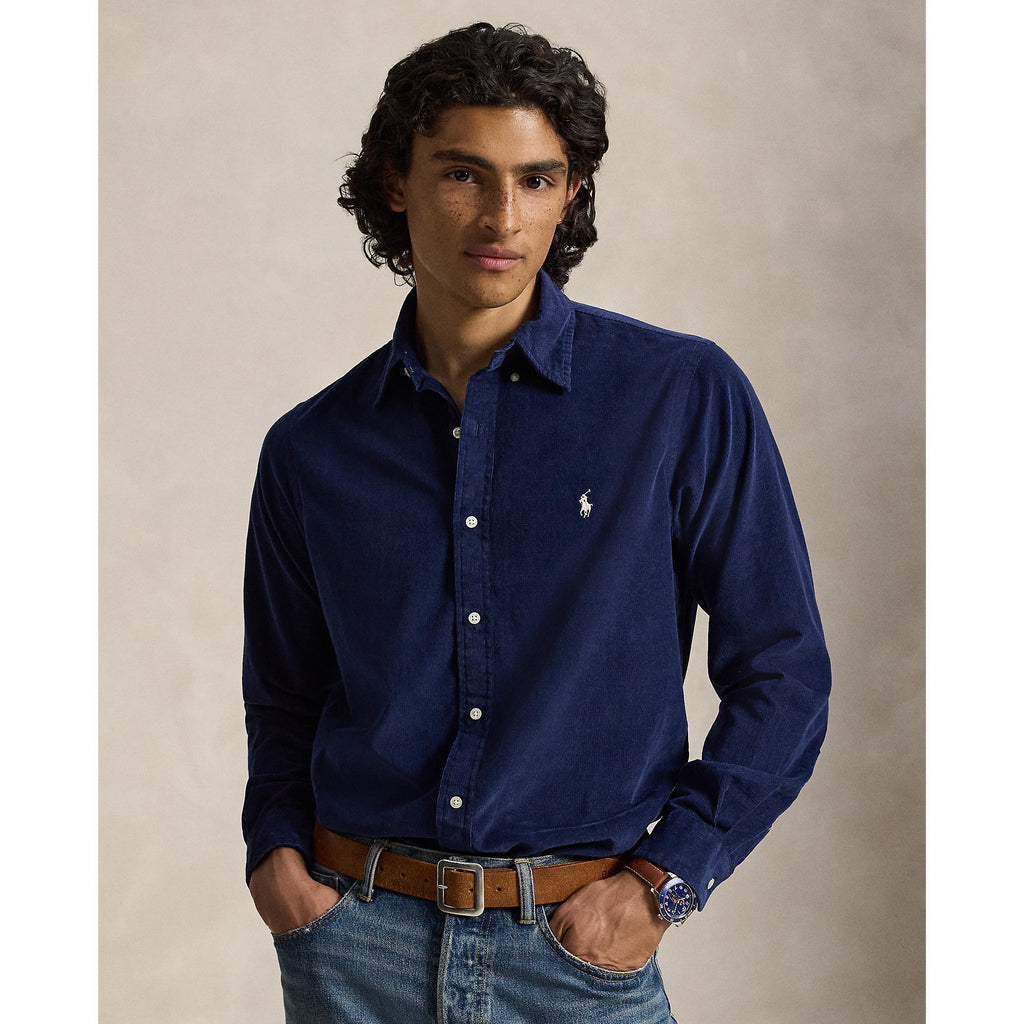 CHEMISE VELOURS – NEWPORT NAVY / WHITE