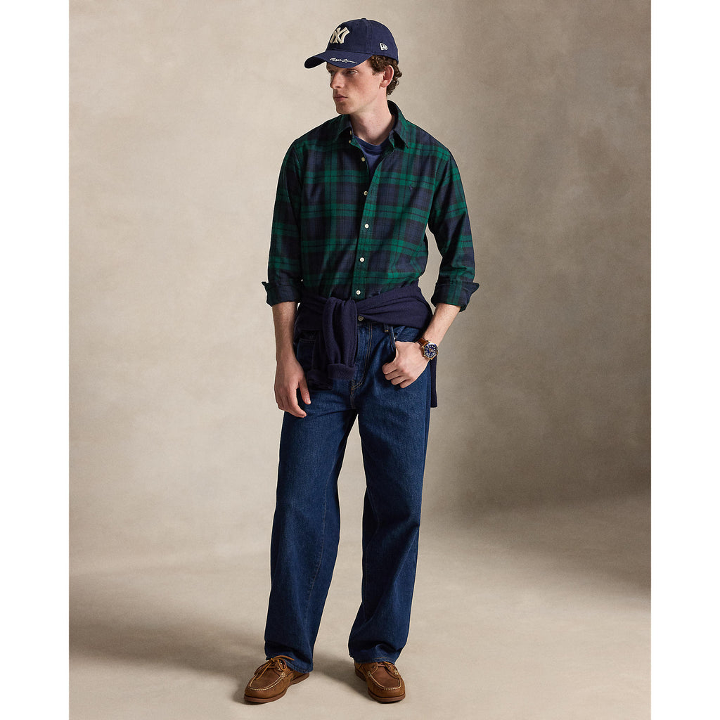 CHEMISE OXFORD – NAVY / GREEN MULTI