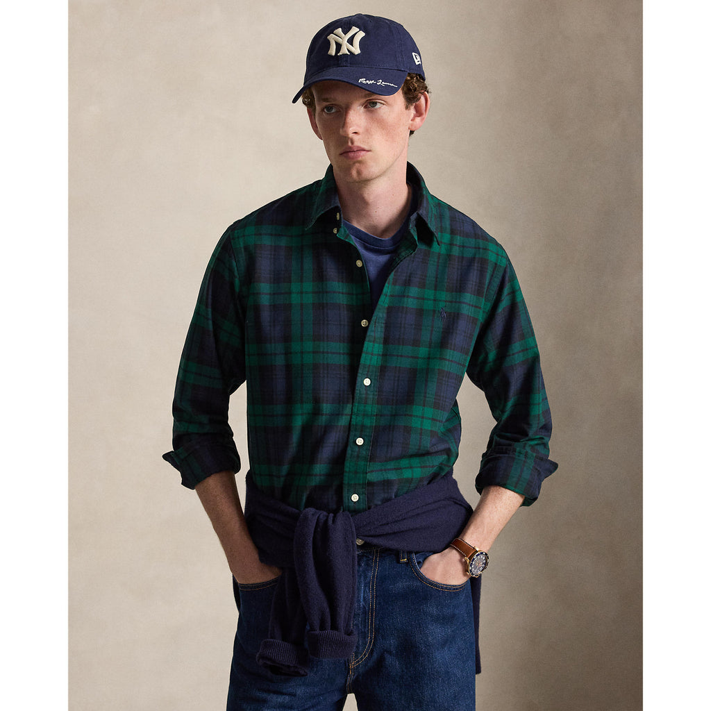 CHEMISE OXFORD – NAVY / GREEN MULTI