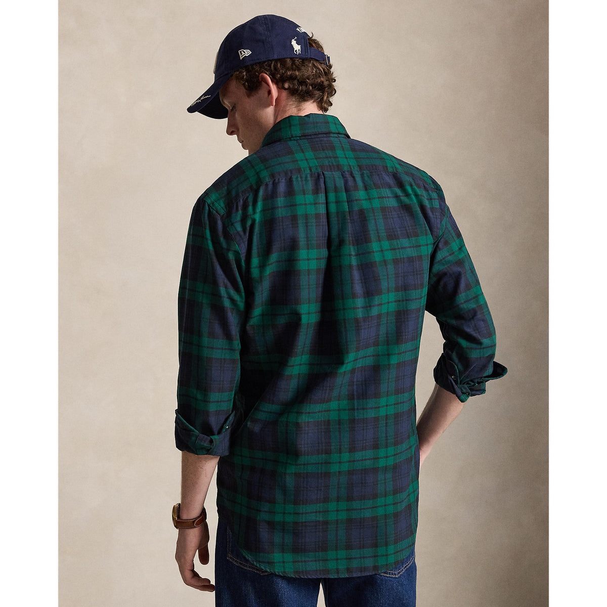 CHEMISE OXFORD – NAVY / GREEN MULTI