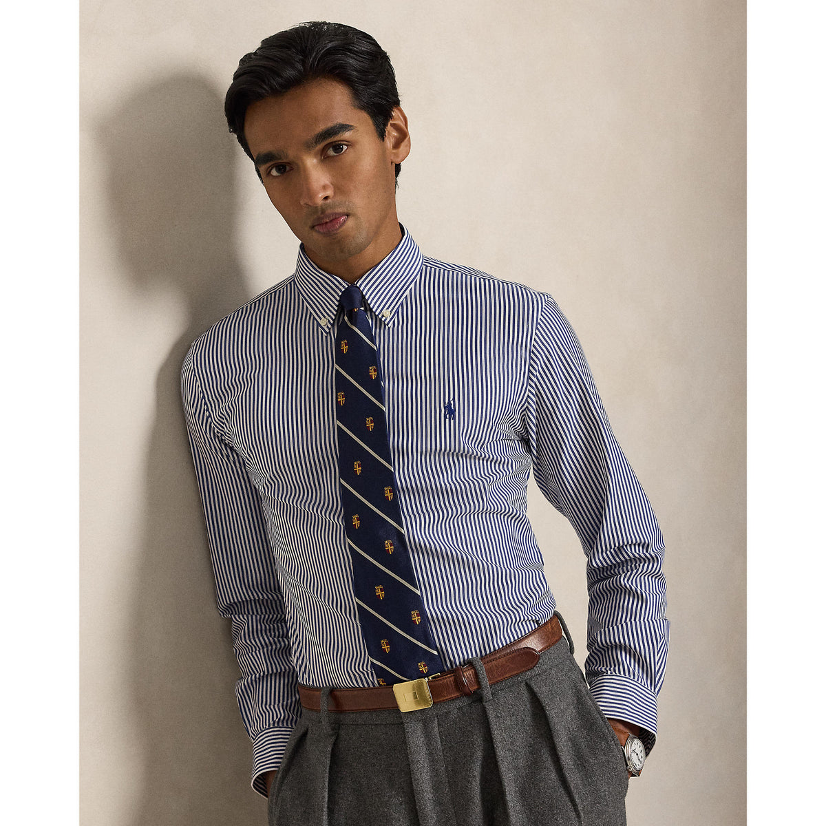 CHEMISE POPELINE – NAVY / WHITE