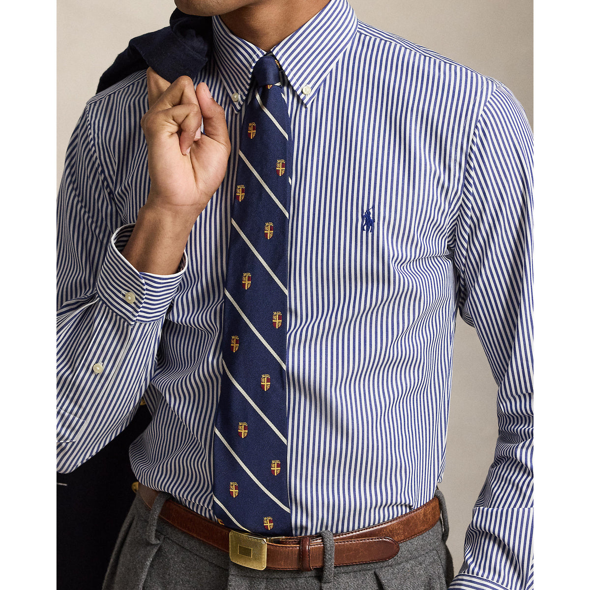 CHEMISE POPELINE – NAVY / WHITE