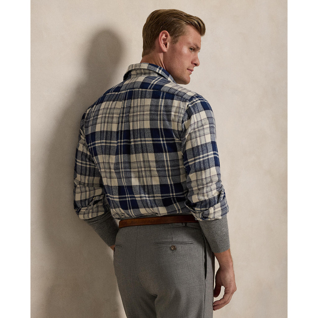 CHEMISE FLANELLE – OFF WHITE / NAVY