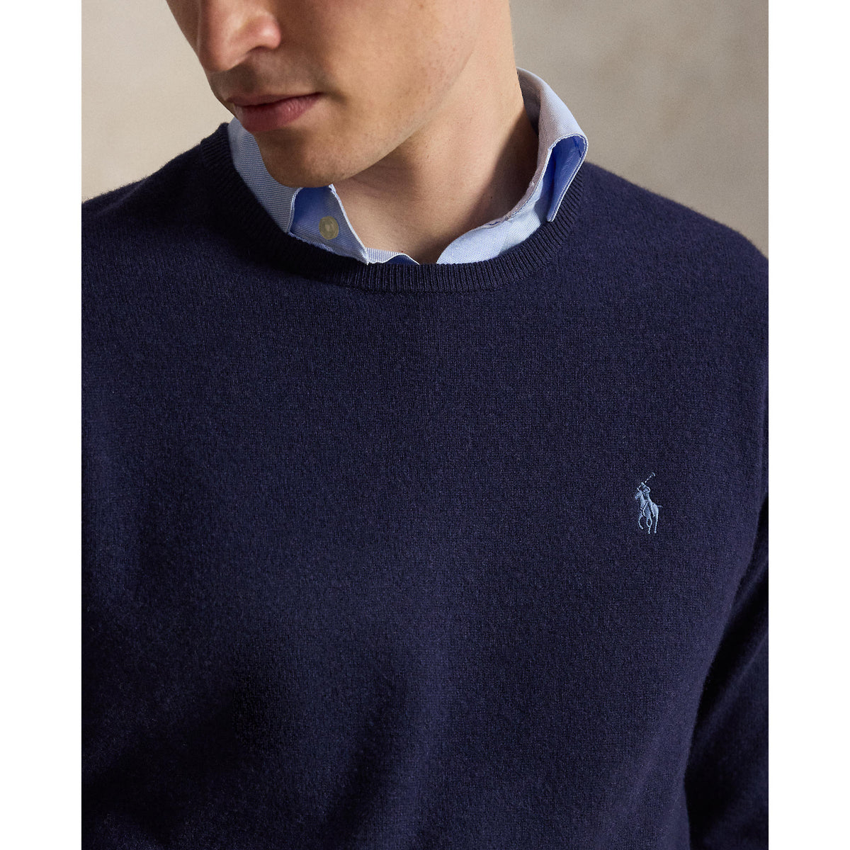 PULL CREW MÉRINOS – HUNTER NAVY