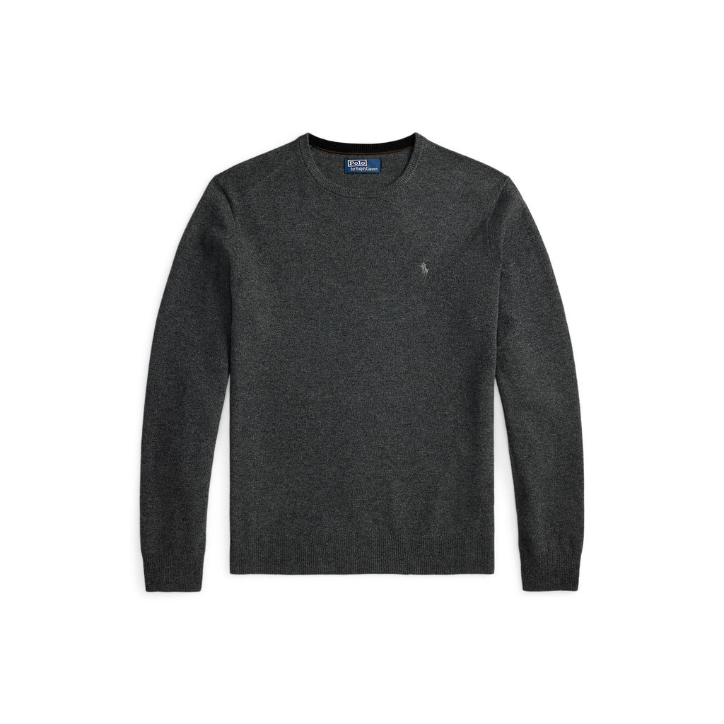 PULL CREW MÉRINOS – DARK CHARCOAL HEATHER