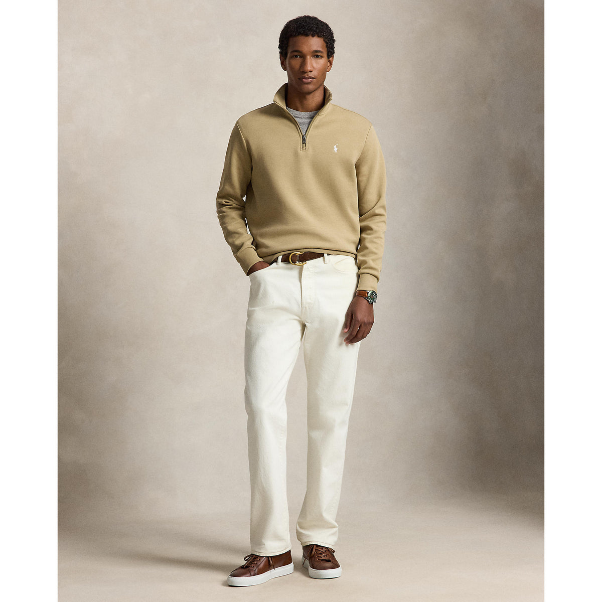 SWEAT ZIP – SURREY TAN