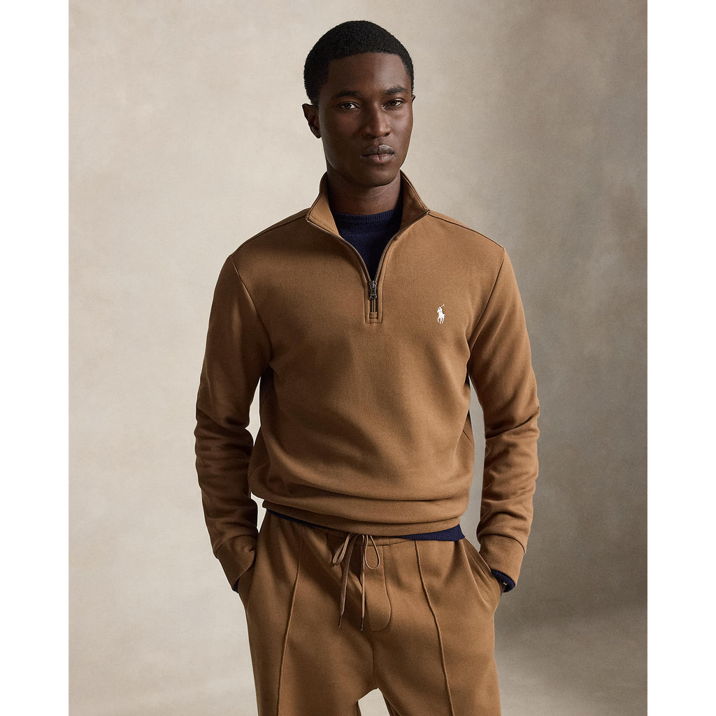 SWEAT ZIP – LUGGAGE BROWN